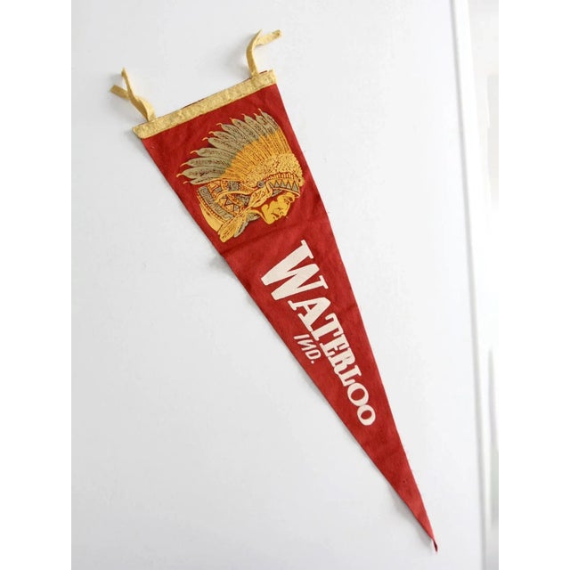 Vintage Waterloo, Ind. Pennant For Sale - Image 6 of 11