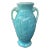 Vintage Mid-Century Turquoise Aqua Blue Floral Vase Shawnee Pottery For Sale