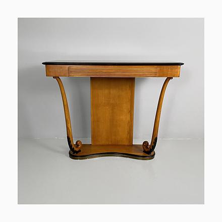 Italian Art Deco Console in Wood and Glass, 1930s For Sale - Image 16 of 16