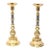 1980s Candle Holders Neoclassical Brass and Chrome Candle Sticks - a Pair For Sale - Image 9 of 10