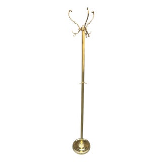 Vintage Italian Brass Coat Rack, 1970s For Sale