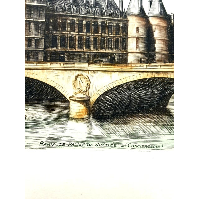 Dufza, Paris Conciergerie, 1940, Etching For Sale - Image 4 of 9