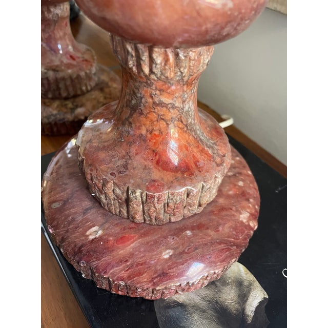 1970s Marble Column Lamps - a Pair For Sale In Chicago - Image 6 of 12