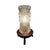 Brown Mid Century Modern Table Lamp with Teak Base and Glass Shade, 1950s For Sale - Image 8 of 8