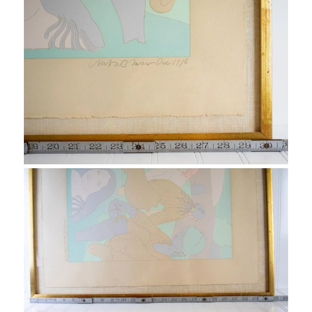 Milton Glaser – Signed, Dated & Numbered 2/100 Original 1976 Serigraph Print "Bathers at the Brera" For Sale - Image 11 of 12