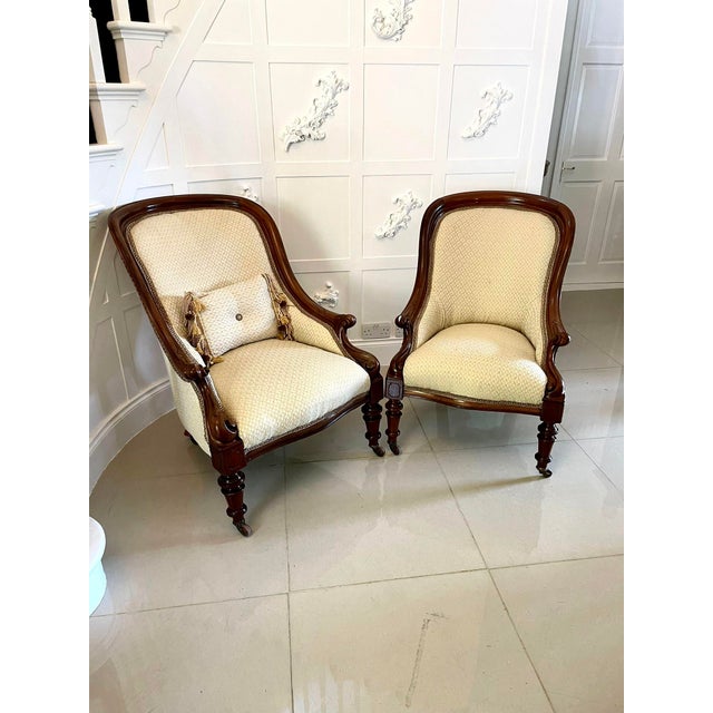 Set of Victorian Mahogany Armchairs, 1860s For Sale - Image 14 of 14