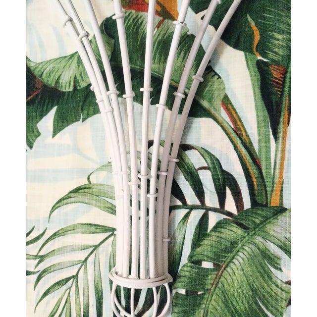 Vintage White Faux Bamboo Metal Large Wall Sconce Shelves- a Pair ...