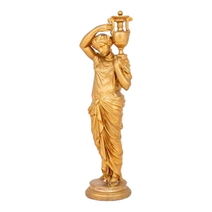 Neoclassical Style Gilded Female Figure Sculpture