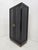 Viennese Art Deco Wardrobe in Black Lacquer with Brass Details, 1940s For Sale - Image 6 of 11