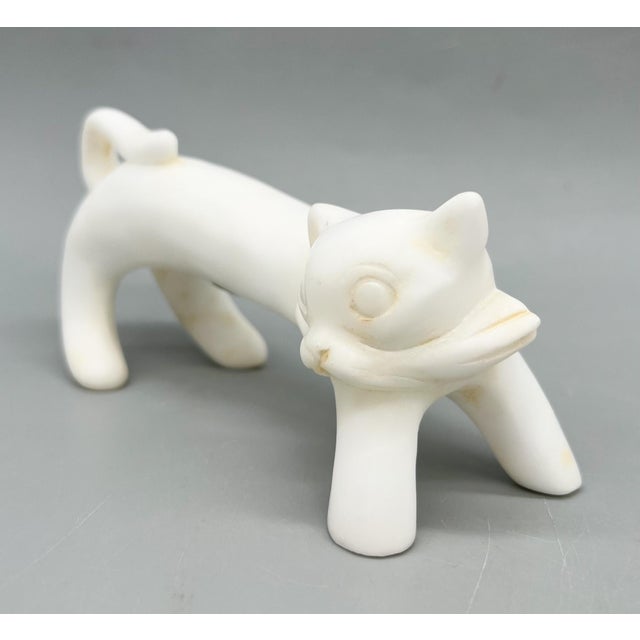 Mid-Century Modern Vintage Italian Alabaster Cat Sculpture by Ditta Prof. Bessi – Mid-Century Modern / Minimalist For Sale - Image 3 of 10