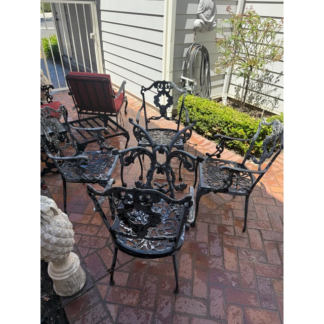 Mid 20th Century Molla Table Base and 4 Arm Chairs For Sale - Image 12 of 18