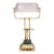 Brass, Glass & Marble Banker’s Lamp For Sale