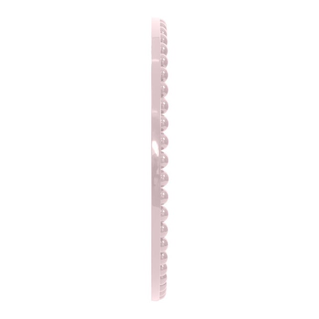 Kenneth Ludwig Chicago Varsha Round Oversized Beaded Mirror in Glossy Lilac For Sale - Image 4 of 9
