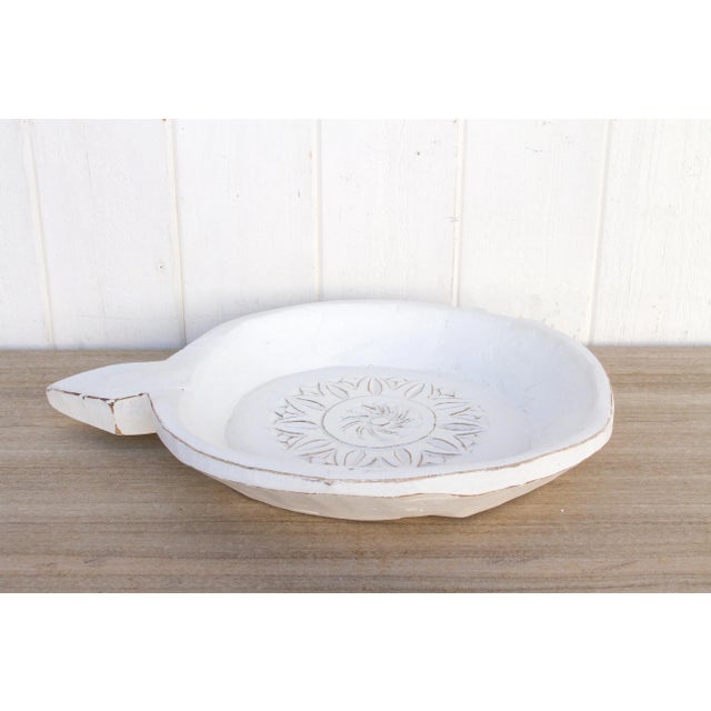 Indian Ahir Vintage White Dough Bowl For Sale - Image 3 of 9