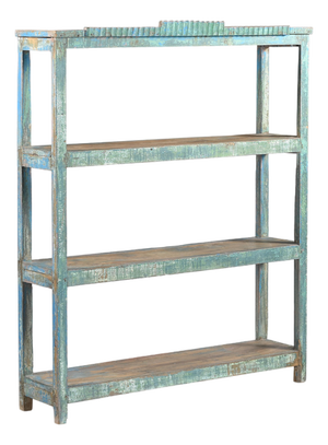 Vintage Indian Teakwood Shelf or Small Bookcase