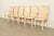 Cassina Mario Bellini Style Italian Modern Cream Leather Wrapped High Back Dining Chairs, Set of Six For Sale - Image 4 of 14
