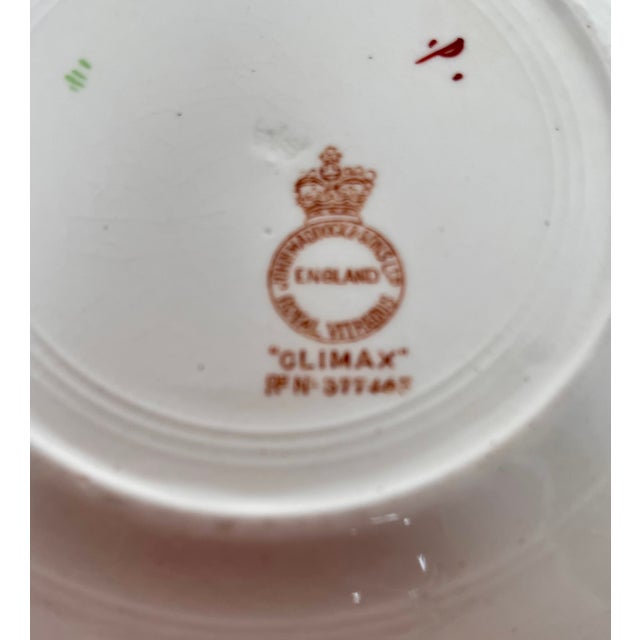 Ceramic Early 1900s John Maddock & Sons Climax Dessert/Salad Plates - Set of 4 For Sale - Image 7 of 9