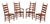 The Keystone Collection Set of Four Solid Cherry Ladder Back Dining Chairs For Sale