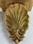 Wood Mid-Century Vintage Italian Hand Carved Shell Wall Brackets For Sale - Image 7 of 10