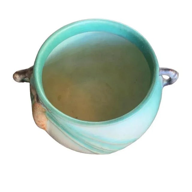 1930s 1930s Jardiniere Green Roseville Pinecone Vase For Sale - Image 5 of 12