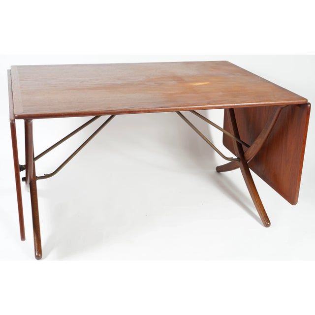 Mid 20th Century Hans J. Wegner Sabre Leg Table Model at-304 for Andreas Tuck For Sale - Image 5 of 11