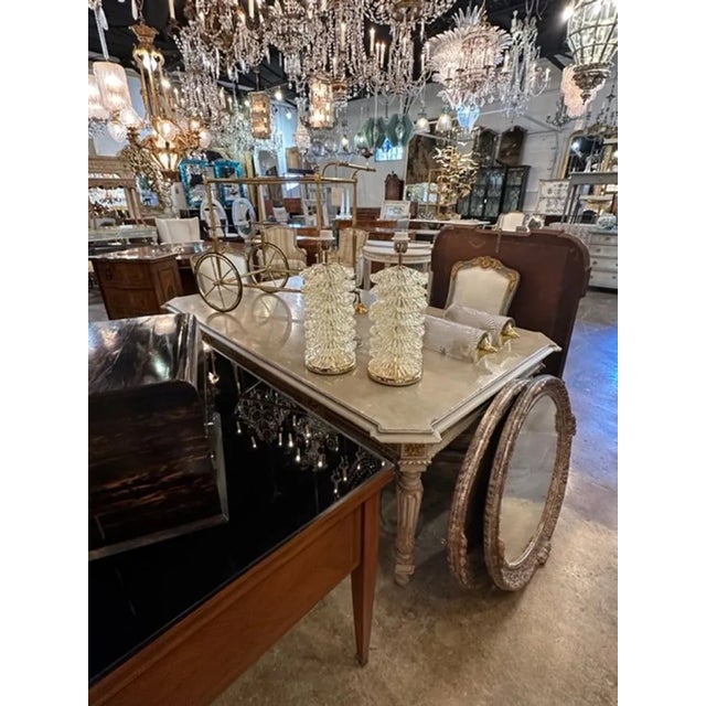 Gold Murano Ruffle Lamps For Sale In Dallas - Image 6 of 6