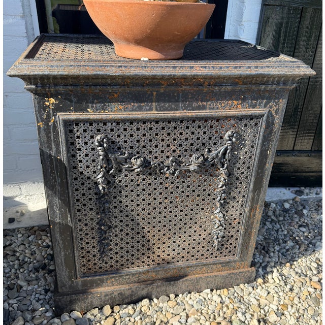 Antique Cast Iron Fireplace, 1900s For Sale - Image 3 of 4
