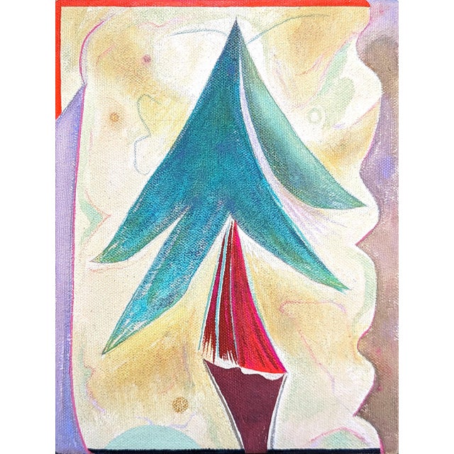 Jessica Simorte "Evergreen" Contemporary Colorful Abstract Mixed Media Interior Space Painting, 2022 For Sale