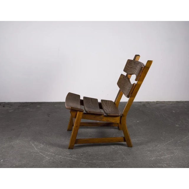 Brutalist Chair in Oak by Dittmann & Co for Awa Radbound, 1960s For Sale - Image 15 of 18