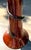 Hand-Blown 20" Amber Red Art Glass Trumpet Vase Applied Serpentine Spiral For Sale - Image 10 of 18