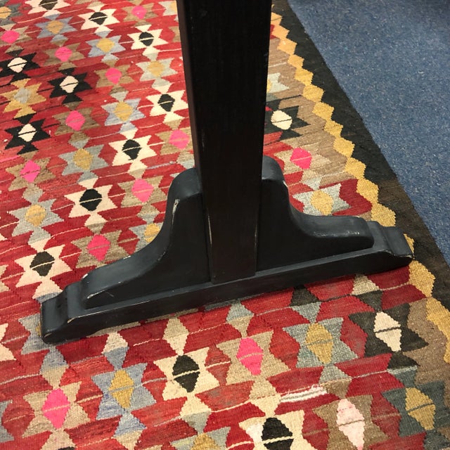 Vintage Black Wooden Schoolhouse Coat Rack For Sale - Image 4 of 10