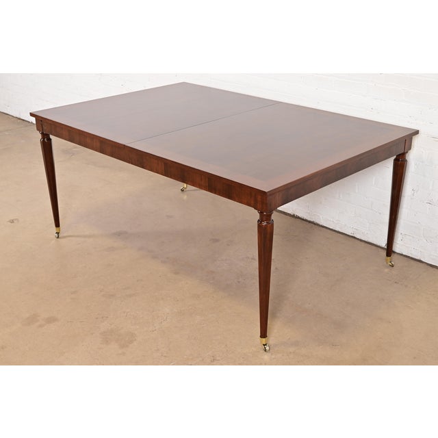 Wood 1980s Kindel Furniture French Regency Louis XVI Cherry Wood Extension Dining Table, Newly Refinished For Sale - Image 7 of 12