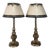 Mid 20th Century Italian Baroque Barley Twist Table Lamps - Silvered and Giltwood - a Pair For Sale