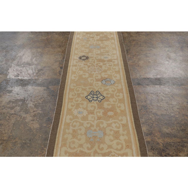 Antique 17th Century Chinese Ming Runner With Lotus & Peony Design - Rug & Kilim For Sale In New York - Image 6 of 9