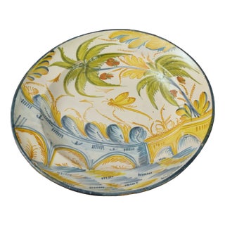 Hand-Painted Dutch Faience Plate, 18th Century For Sale