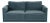 Wood Willow Misty Blue with Pale Blue Piping Modular Performance Velvet Loveseat For Sale - Image 7 of 7