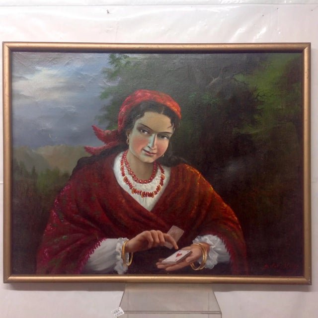 This is a signed vintage oil painting of a gypsy woman. Signed Sokoloff 1959. We ALWAYS accept reasonable offers. Before...