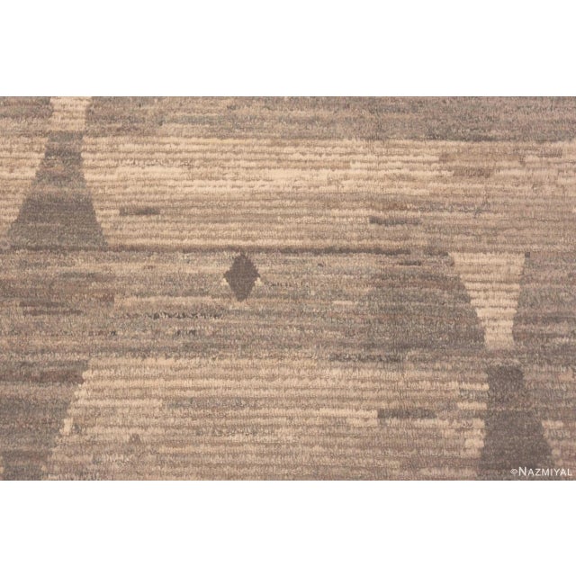 2020s Geometrically Designed Brown Tones Modern Central Asian Rug For Sale - Image 5 of 5