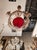 This listing features an Empire style Gilt-brass and cut-glass chandelier that houses five candlestick lights and is...