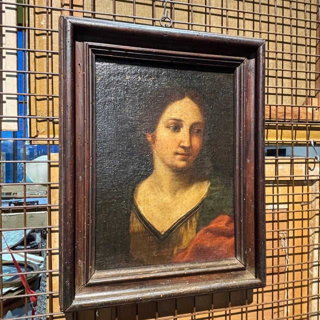 Female Face, 1600s, Oil Painting, Framed For Sale - Image 12 of 12