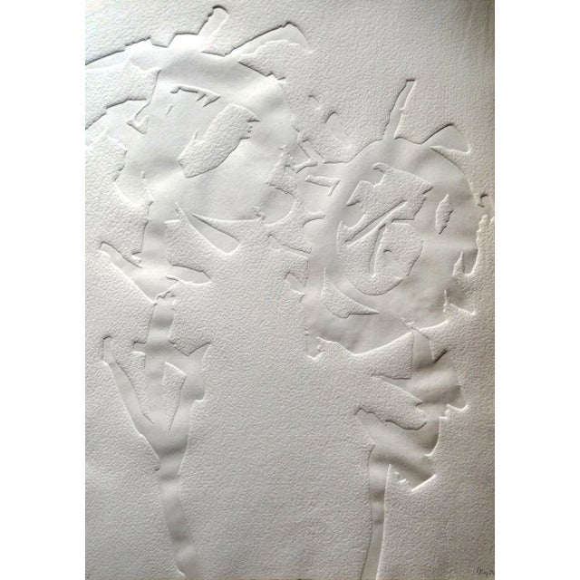 Étienne Hajdu, Flowers 2, 1970, Hand Signed Relief Engraving For Sale - Image 3 of 3