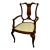 Antique Mahogany Boudoir Armchair Edwardian Inlaid Marquetry Accent Side Chair For Sale