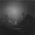 Phase by Todd Carpenter | Oil on Board Black and white mountain landscape with a lake. For Sale
