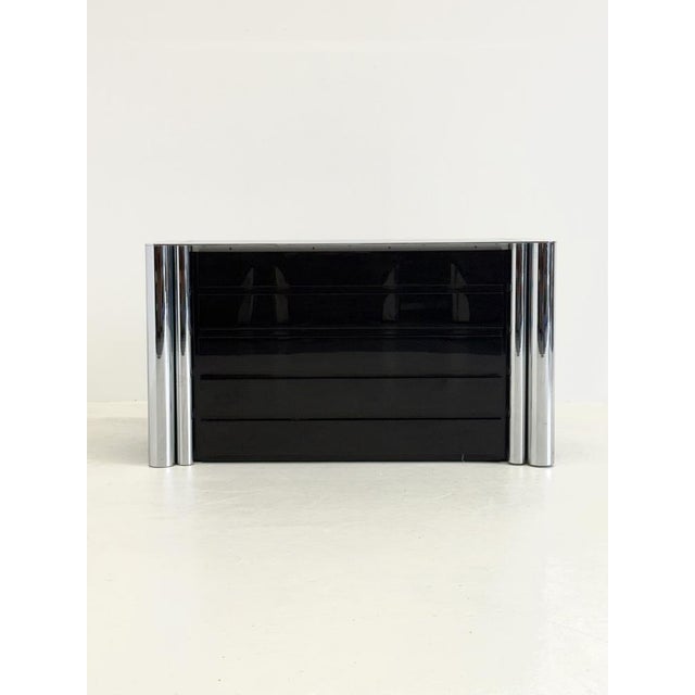 Mid-Century Modern Black Sideboard attributed to Antonello Mosca for Cinova, 1960s For Sale - Image 3 of 14