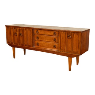 1960s Mid Century Modern Danish Style Teak Credenza Sideboard Buffet Bar Cabinet 1960s For Sale