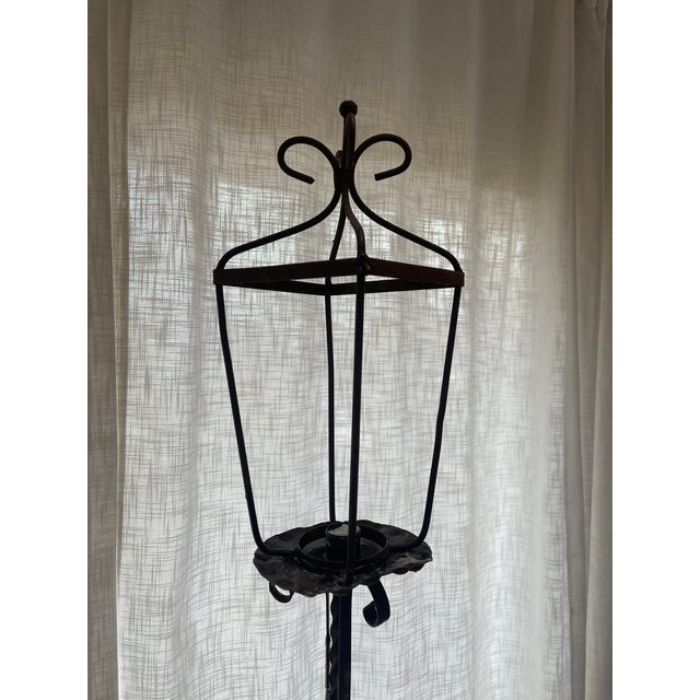 Brown Early 20th Century American Torcheres in a Burnished Brown Steel For Sale - Image 8 of 8