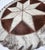 1970s Vintage Patchwork Cowhide Trivet or Placemat, Southwest Western Star Motif Table Accent, Round For Sale - Image 5 of 8