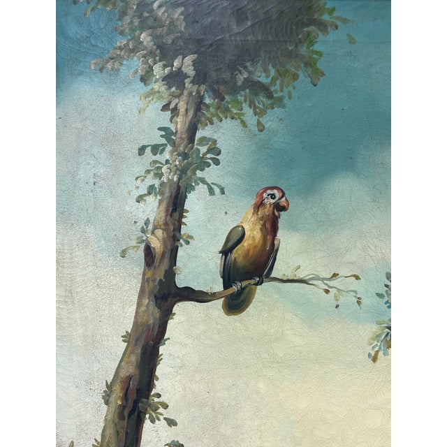 Mid-20th Century Large Ornithological Oil Painting of Songbirds by Ira Monte. For Sale - Image 12 of 12