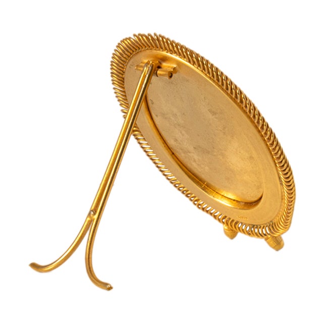 Metal Antique Italian Micro Mosaic Miniature Portrait Painting Porcelain Guido Reni, 1895 For Sale - Image 7 of 18