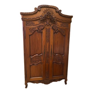 18th Century Inspired French Neoclassical Armoire For Sale